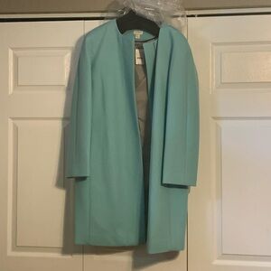 J Crew Tiffany Blue Cocoon Coat